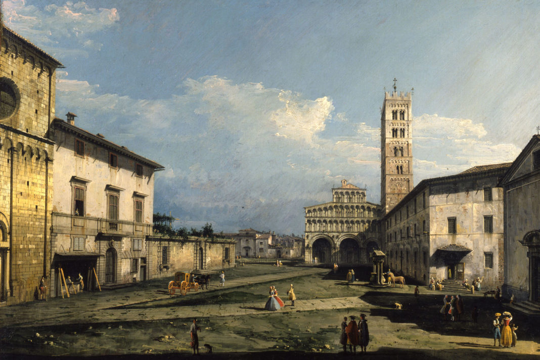 Bernardo Bellotto, Piazza San Martino con la cattedrale, Lucca, 1740, York, City Art Gallery
